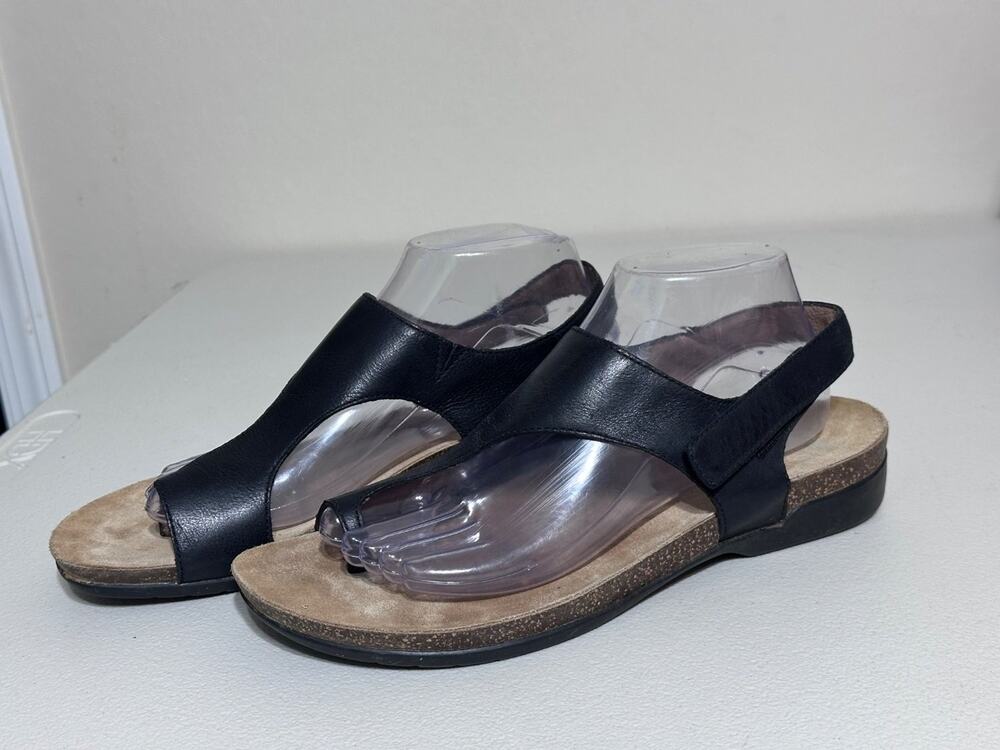 Dansko Katy Women’s Size 41 US 10.5 Black Slingback Sandals leather Arch Support